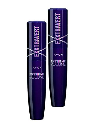 AVON Exxtravert Ekstra Hacim Veren Maskara Blackest Black 2'li Set 9 ml