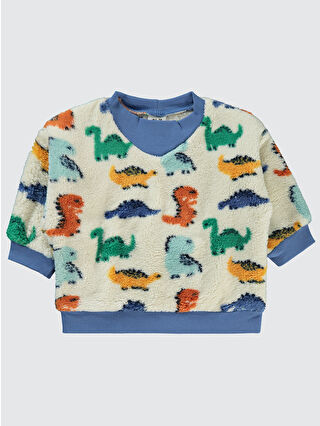 Civil Baby Erkek Bebek Sweatshirt 6-18 Ay Ekru