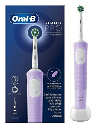 Oral-B Vitality Pro Lila Protect X Clean Şarjlı Diş Fırçası