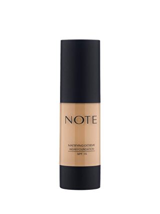 Note Cosmetique Mattifying Extreme Wear 03 Medium Beige Mat Bitişli SPF 15 Kapatıcı Fondöten