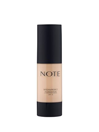 Note Cosmetique Detox & Protect 01 Beige Canlandırıcı Etkili SPF 15 Kapatıcı Fondöten