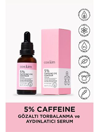 cos.kim %5 Kafeinli Morluk Giderici Ve Aydınlatıcı Göz Çevresi Serumu 30ml