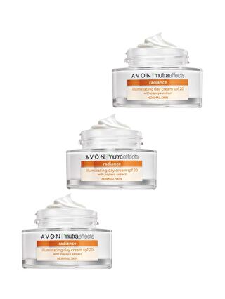 AVON Nutra Effects Radiance Nemlendirici Krem Spf20 50 Ml. Üçlü Set