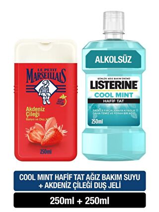 Le Petit Marseillais LPM Akdeniz Çileği + Listerine 250 ml