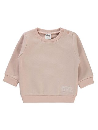 Civil Pembe Baby Kız Bebek Sweatshirt 6-18 Ay Pudra