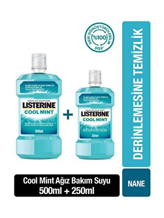 Listerine Cool Mint Ağız Bakım Suyu 500+250 ml