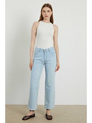 HOOOPSTORE Premium Wide Leg Jean - Açık Mavi