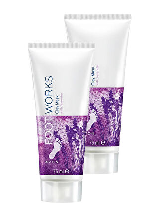 AVON Footworks Lavanta Özlü Ayak Kil Maskesi 75 Ml. İkili Set