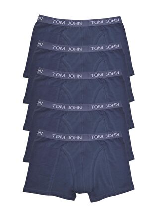 Tom John İndigo Erkek Boxer 5'li Paket Elastanlı