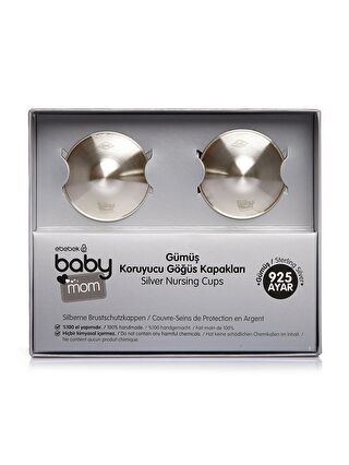 baby mom Gümüş Göğüs Ucu Koruyucu Kapak 2'li 925 Ayar