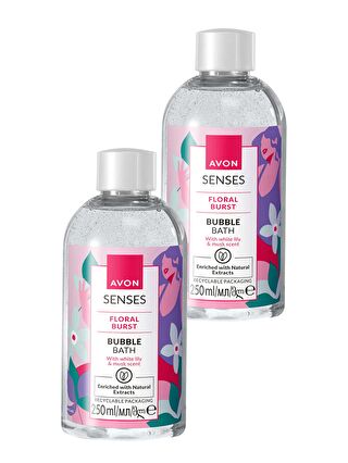 AVON Senses Floral Burst Zambak ve Misk Kokulu Banyo Köpüğü 250 Ml. İkili Set