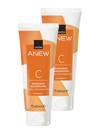 AVON Anew Radiance Maximising Mikro Dermabrazyon C Vitamin Arındırıcı Scrub 75 Ml. İkili Set