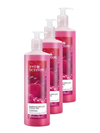 AVON Raspberry Delight Frambuaz ve Frenk Üzümü Kokulu Duş Jeli 720 Ml. Üçlü Set