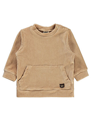 Civil Erkek Bebek Sweatshirt 6-18 Ay Bej