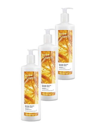 AVON Senses Orange Twist Portakal ve Yasemin Kokulu Duş Jeli 720 Ml. Üçlü Set