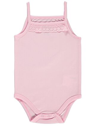 Civil Baby Kız Bebek Çıtçıtlı Badi 3-9 Ay Pembe