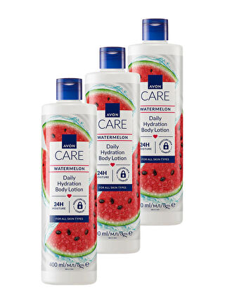 AVON Care Watermelon Karpuz Kokulu Vücut Losyonu 400 Ml. Üçlü Set