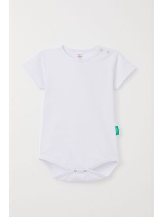 Breeze Erkek Bebek Çıtçıtlı Zıbın Body Basic Beyaz (9 Ay-3 Yaş)