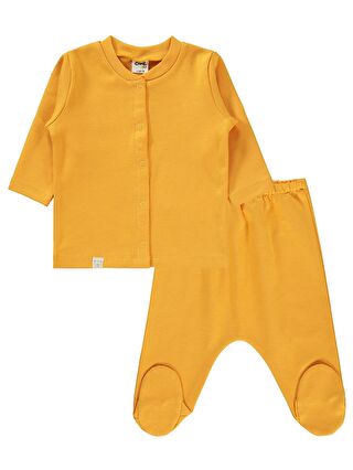 Civil Kahverengi Baby Erkek Bebek Pijama Takımı 1-6 Ay Hardal