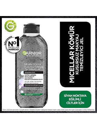 Garnier Micellar Kömür Kusursuz Makyaj Temizleyici Jel 400 ML