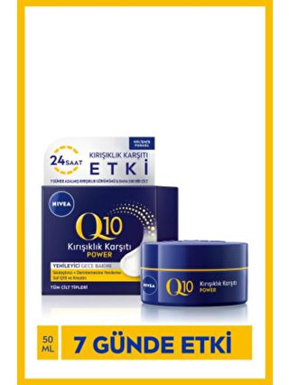 NIVEA Q10 Kırışıklık Karşıtı Cilt Bakım Seti, Gündüz Kremi, Cilt Serumu Ve Gece Kremi 50 ml, Kreatin