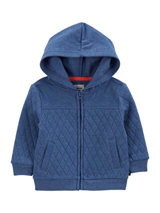 Oshkosh Mavi Erkek Bebek Fermuarlı Sweatshirt