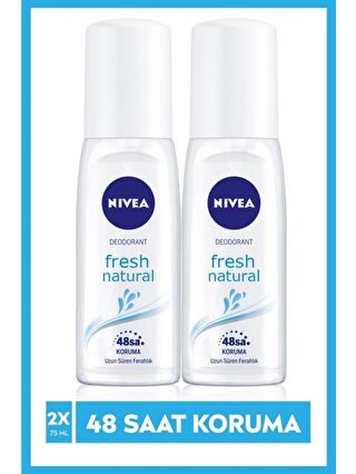 NIVEA Kadın Pump Sprey Deodorant Fresh Natural 48 Saat Deodorant Koruması 75 ml X 2