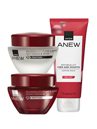 AVON Anew Reversalist Plump & Smooth Üç Parça Yüz Bakım Paketi