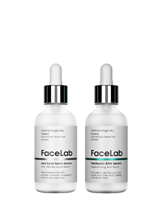 FaceLab 2'li Cilt Bakım Seti - Yenileyici AHA Peeling Serum + Leke Karşıtı Serum