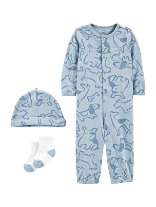 Carter's Mavi Erkek Bebek Tulumlu Set