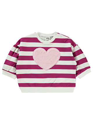 Civil Kız Bebek Sweatshirt 6-18 Ay Orkide Moru