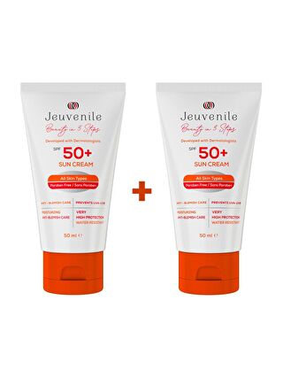 Jeuvenile Güneş Koruyucu 2'li Set - SPF 50+ Leke Karşıtı Güneş Kremi