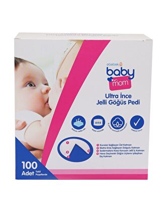 baby mom Ultra İnce Jelli Göğüs Pedi 100 Adet