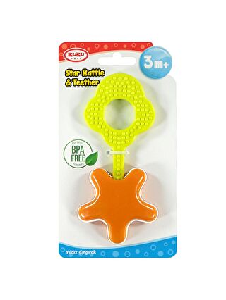 zuzu Toys Yıldız Çıngıraklı Diş Kaşıyıcı Asortili