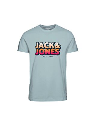 Jack & Jones Tone Erkek Mavi Bisiklet Yaka Tişört