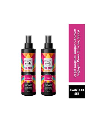 Urban Care Style Guide Deniz Tuzu Etkili Doğal Dalga Sağlayan Saç Spreyi 200ml X2 Adet – UV Koruma