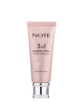 Note Cosmetique Note 3 in 1 Healthy Skin Tinted Moisturizer 50 SPF Renk Ton Eşitleyici Aydınlatıcı Krem