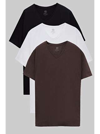 Siyah-Beyaz-Açık Kahverengi