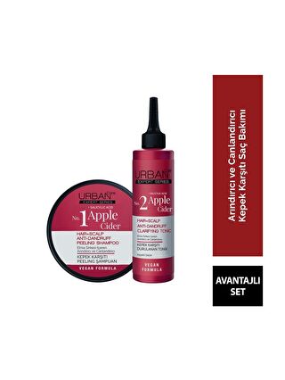 Urban Care Expert Apple Cider Kepek Karşıtı Peeling Şampuan + Tonik 2’li Set