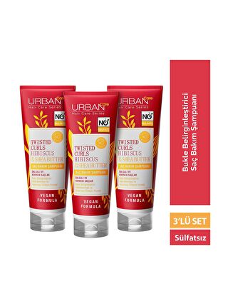 Urban Care Hibiscus&Shea Butter Kıvırcık ve Dalgalı Saçlara Özel Şampuan 3X250ML-Sülfatsız-Vegan