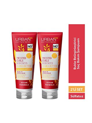 Urban Care Hibiscus&Shea Butter Kıvırcık ve Dalgalı Saçlara Özel Şampuan 2X250ML-Sülfatsız-Vegan