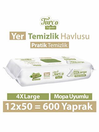 Baby Turco Turco Doğadan Yer Temizlik Havlusu Yeşil Sabun 12x50(600 Yaprak)