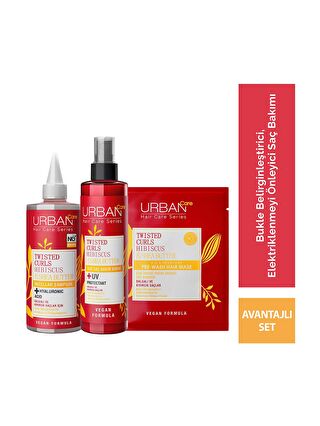 Urban Care Hibiscus&Shea Butter Kıvırcık ve Dalgalı Saçlara Özel 3'lü Bakım Seti-Sülfatsız-Vegan