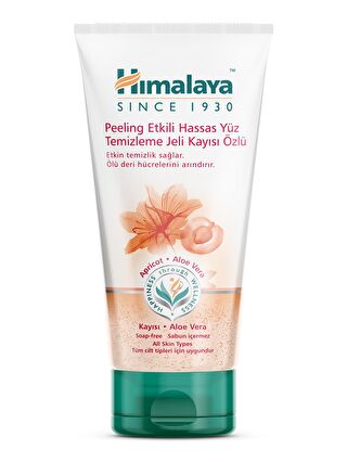 Himalaya Since 1930 Peeling Etkili Hassas Yüz Temizleme Jeli, Kayısı, Aloe Vera, Parabensiz, Tüm Ciltler, 150 ml