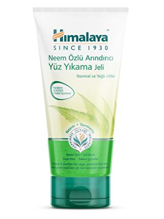 Himalaya Since 1930 Arındırıcı Yüz Yıkama Jeli, Neem, Zerdeçal, Parabensiz, Normal Ve Yağlı Ciltler, 150 ml