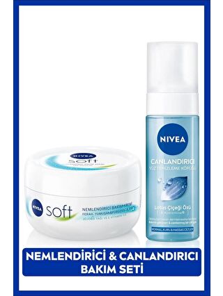 NIVEA Soft 200 ml+ canlandırıcı yüz temizleme köpüğü