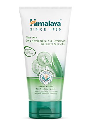 Himalaya Since 1930 Nemlendirici Yüz Yıkama Jeli, Salatalık, Aloe Vera, Parabensiz, Normal Ve Kuru Ciltler, 150 ml