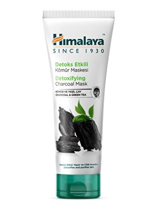 Himalaya Since 1930 Detoks Etkili Arındırıcı Yüz Maskesi, Aktif Kömür, Yeşil Çay, Parabensiz, Tüm Ciltler, 75 ml