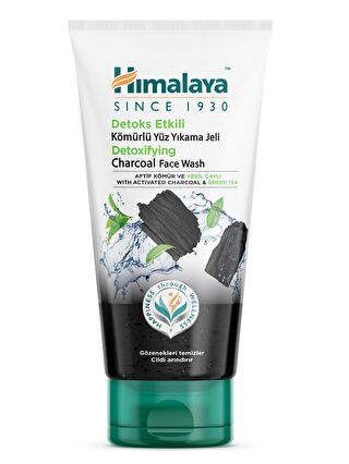 Himalaya Since 1930 Detoks Etkili Arındırıcı Yüz Yıkama Jeli, Aktif Kömür, Yeşil Çay, Parabensiz, Tüm Ciltler, 150 ml