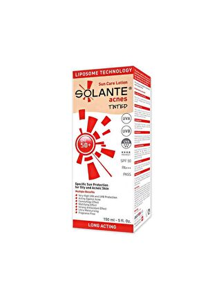 Solante Acnes Tinted Sun Care Lotion SPF50+ 150ml